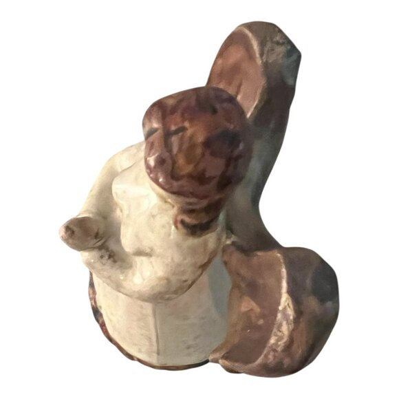 Pier 1 Angel Figurine Ceramic Beige & Brown Christmas 10”x 4.5” - Picture 5 of 6